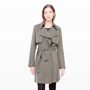 CLUB MONACO Olive Green / Neutral Lindy Belted Trench Coat - Size XS